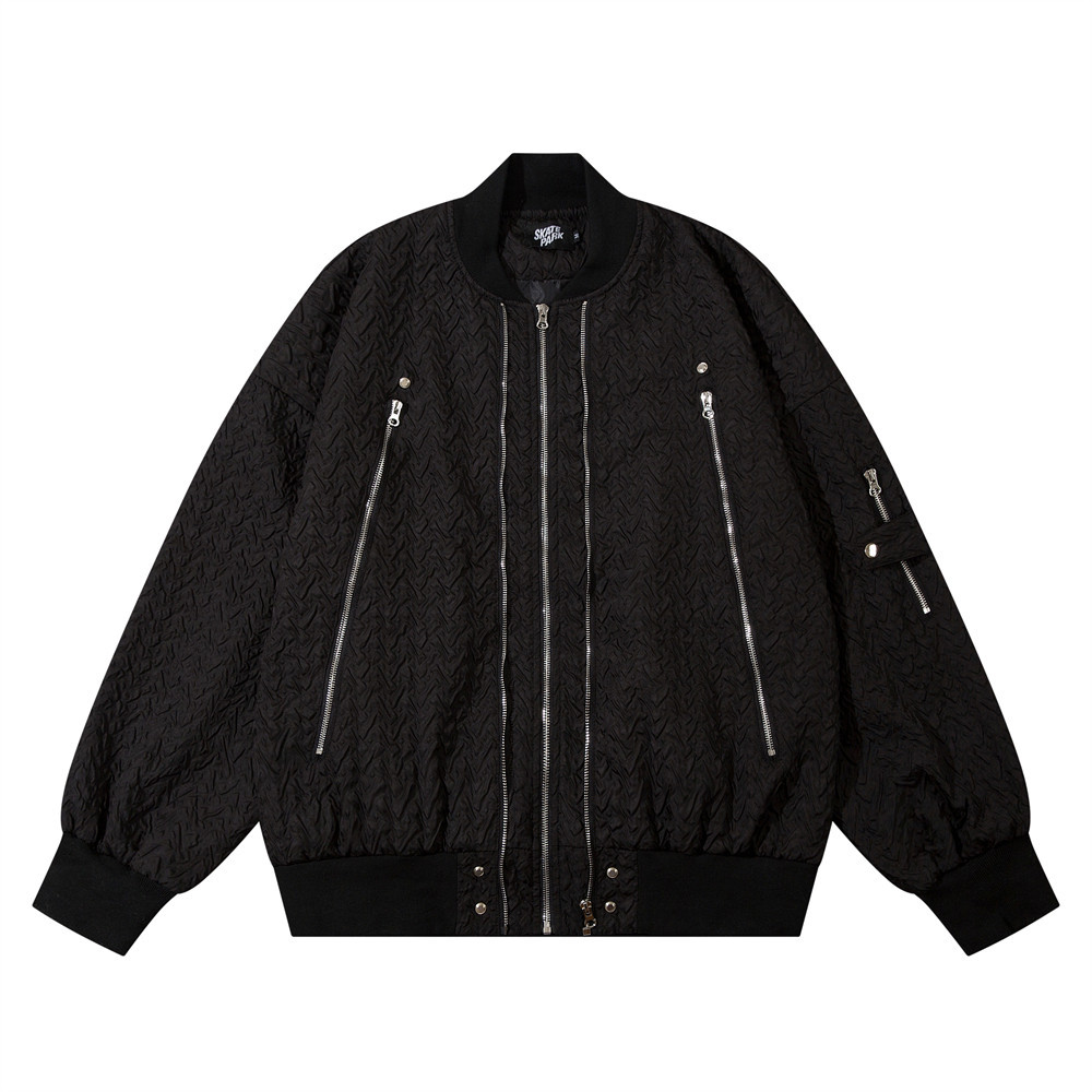 Embossed Pattern Jacket Jacket For Men