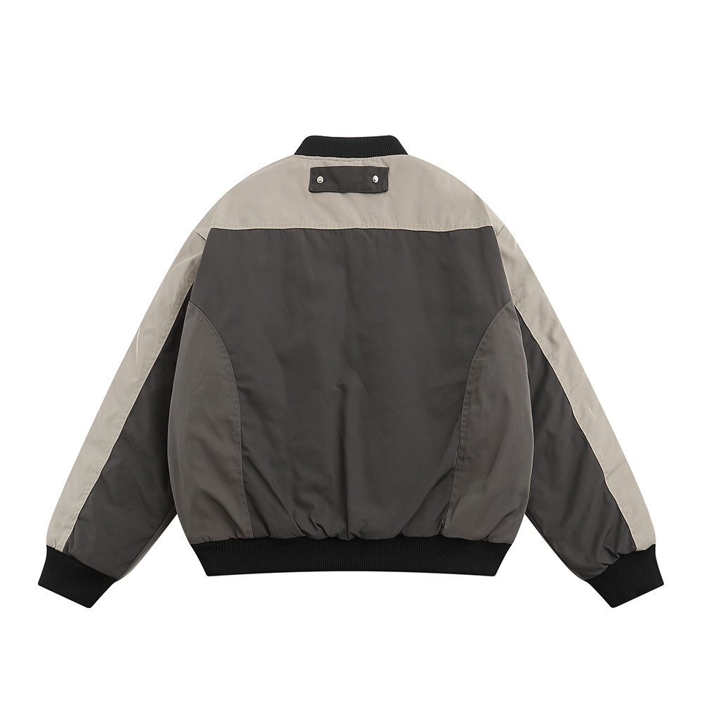 Functional Wind Collision Color Stitching Cotton Jacket For Men