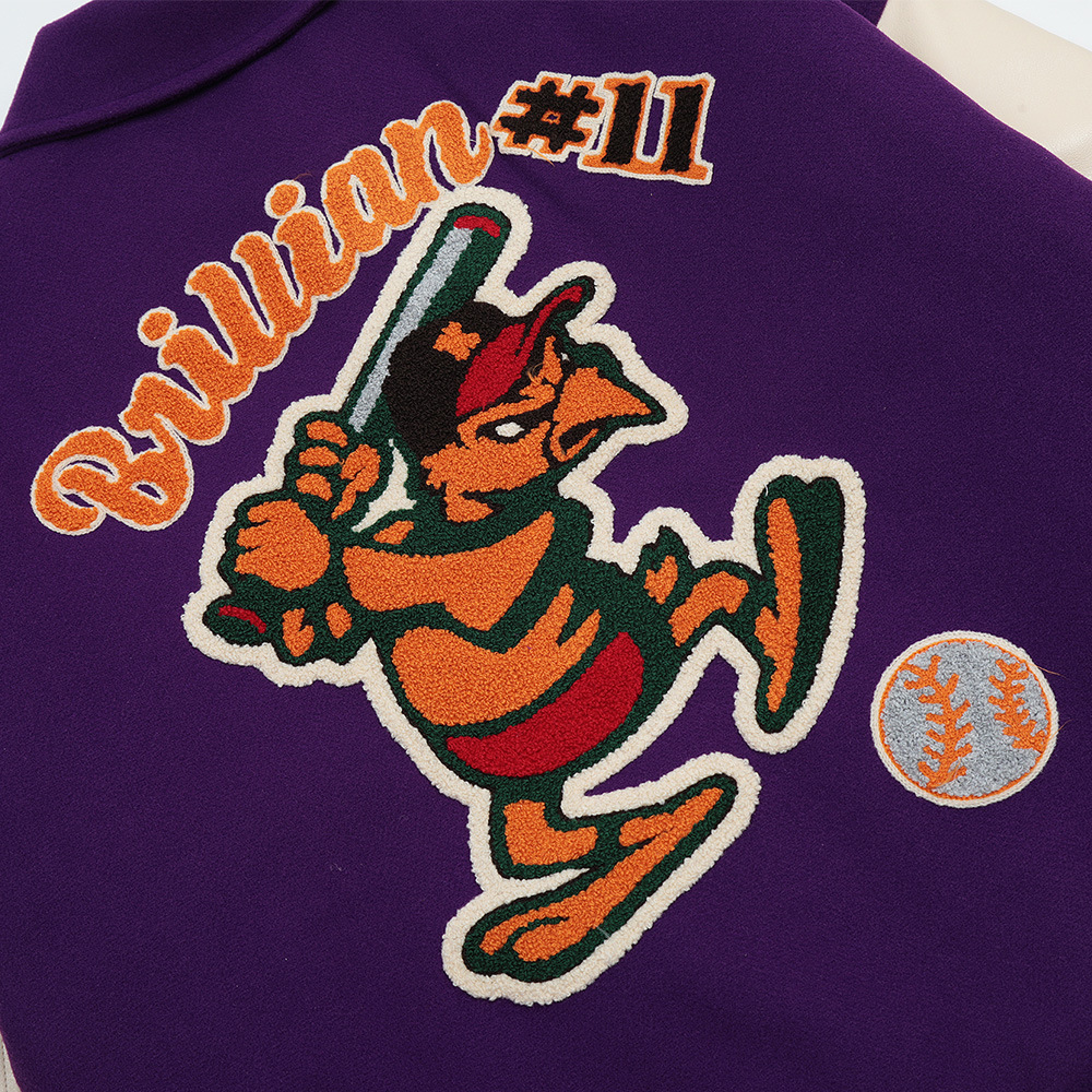 High Street Color Blocking Flocked Embroidered Baseball Jerseys