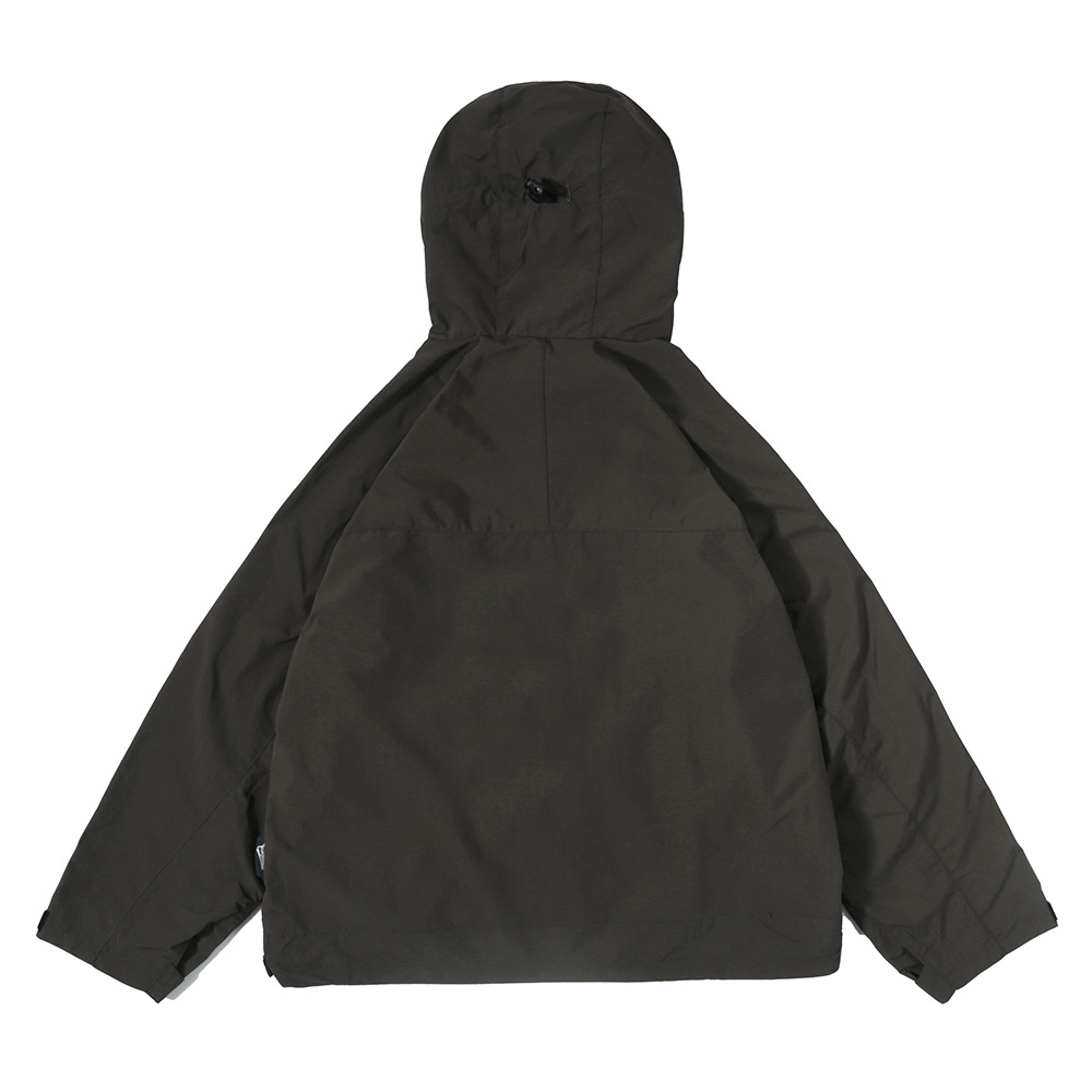 Irregular Zipper Hooded Jacket For Men