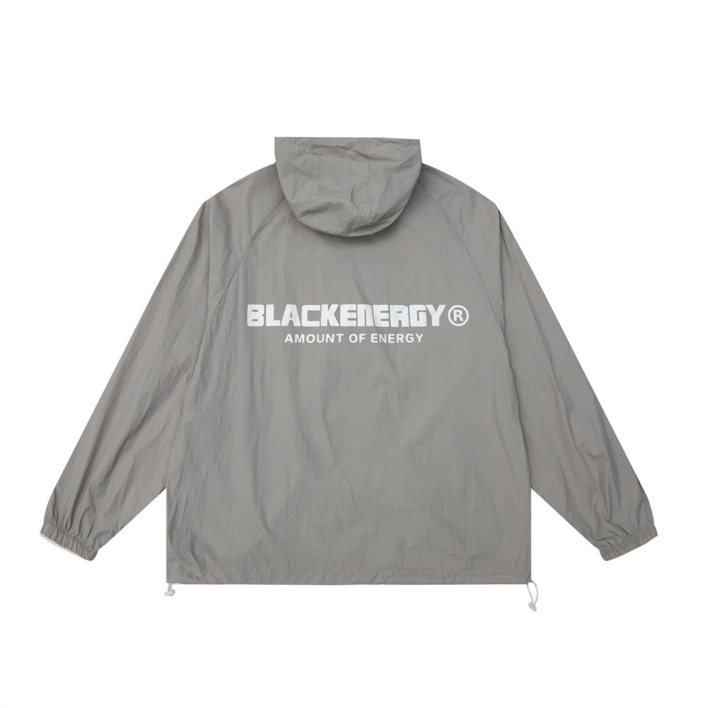 Letter Print Spring And Fall Thin Section With Hooded Jacket