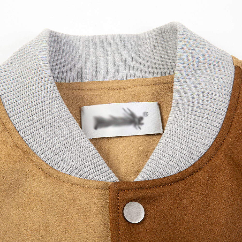 Loose Casual Single-Breasted Color Blocking Jacket