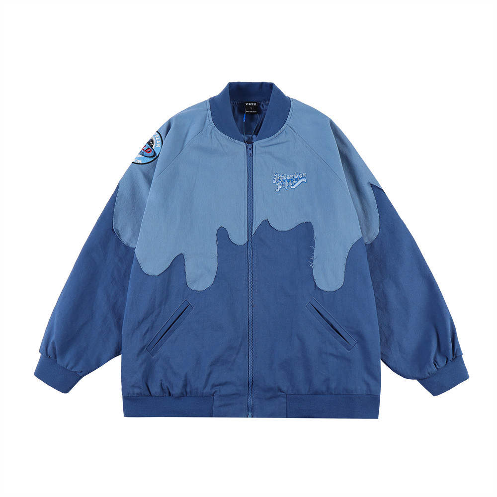 Loose Collision Color Patchwork Patchwork Jacket