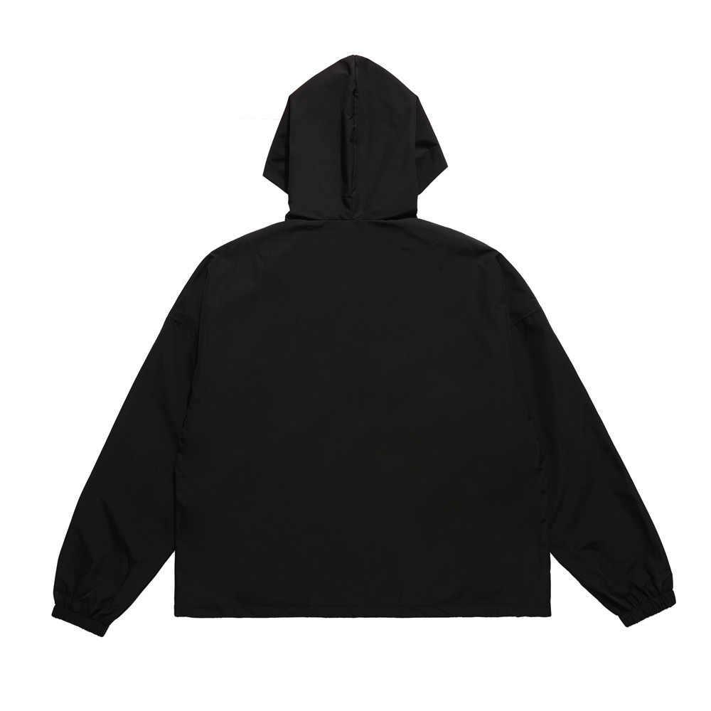 Loose Jacket With Zipper Pocket Trim