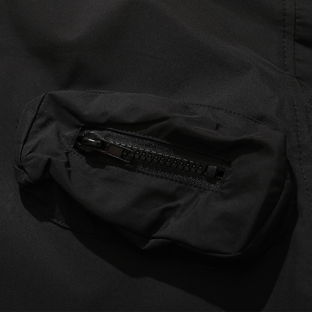 Loose Jacket With Zipper Pocket Trim