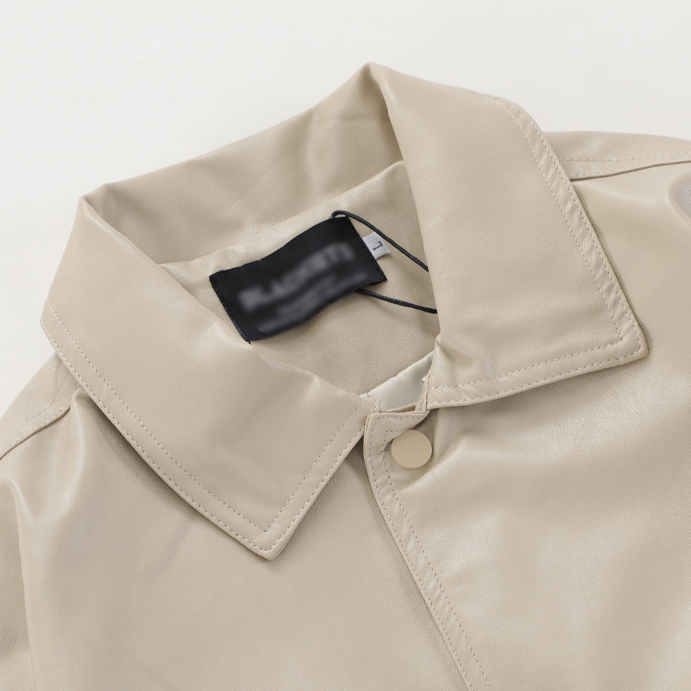 Loose Men'S Biker Pilot Leather Jacket