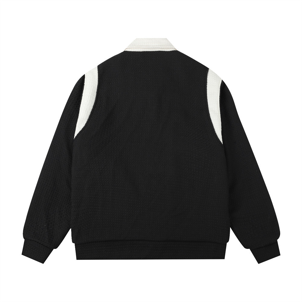 Loose Patchwork Long Sleeve Button Cardigan Jacket