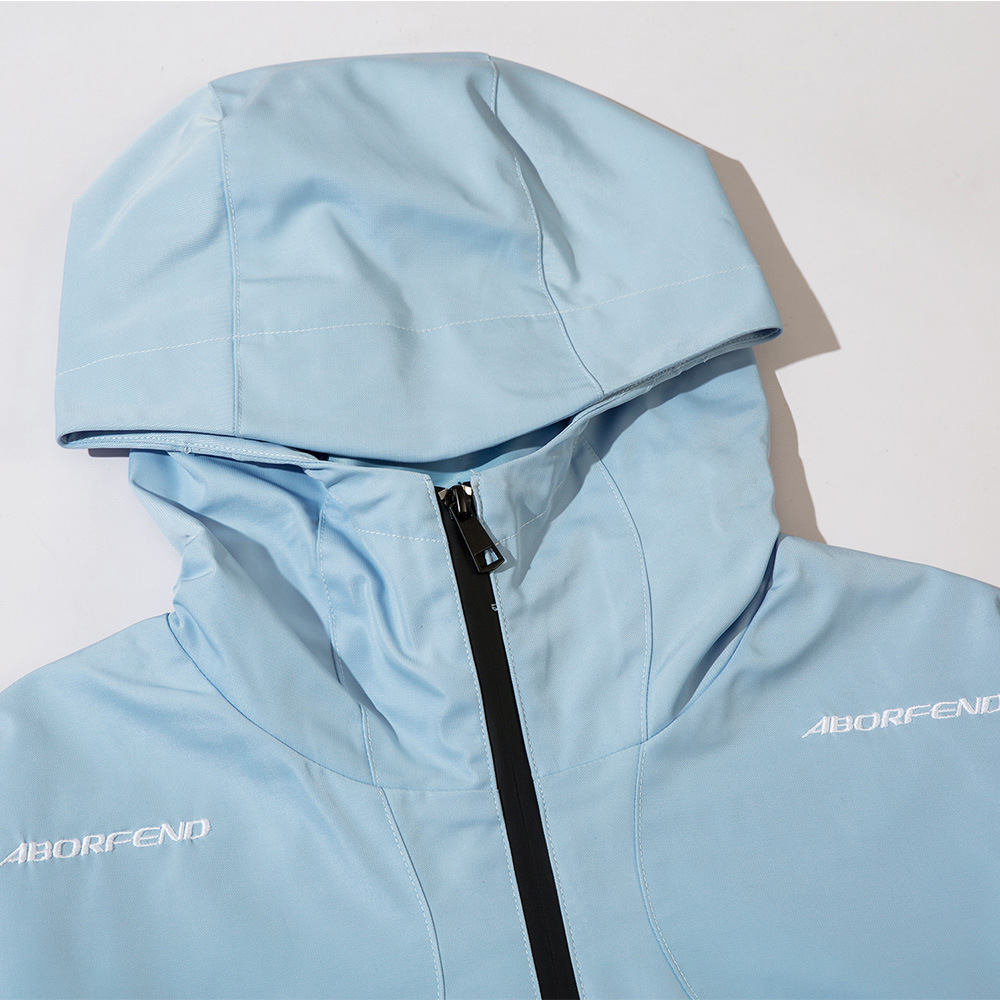 Loose Zipper Pockets Design Sense Hem Drawstring Jacket