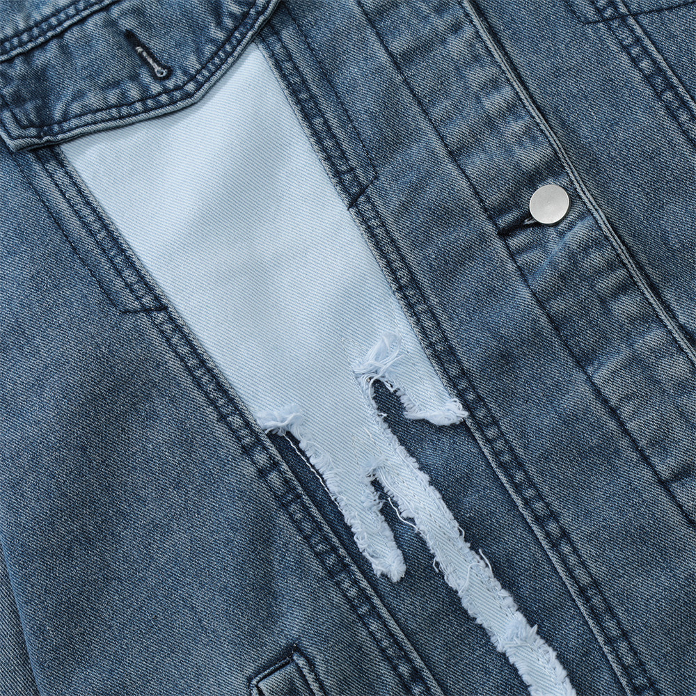 Niche Design Patchwork Denim Jacket