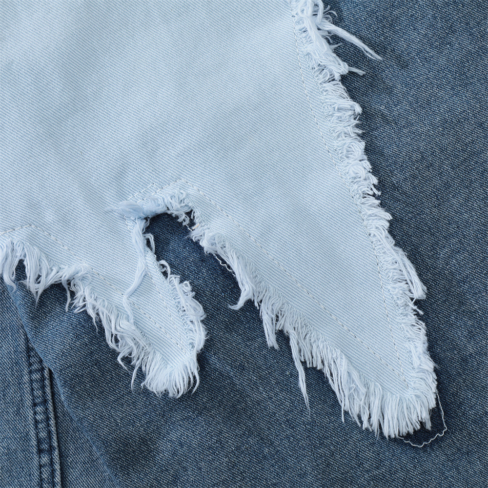 Niche Design Patchwork Denim Jacket