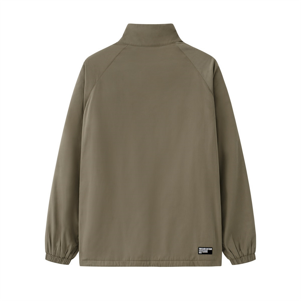 Pullover Half-Zip Hem Drawstring Thickened Jacket Men