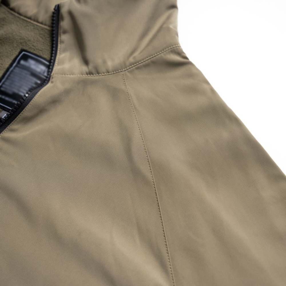 Pullover Half-Zip Hem Drawstring Thickened Jacket Men