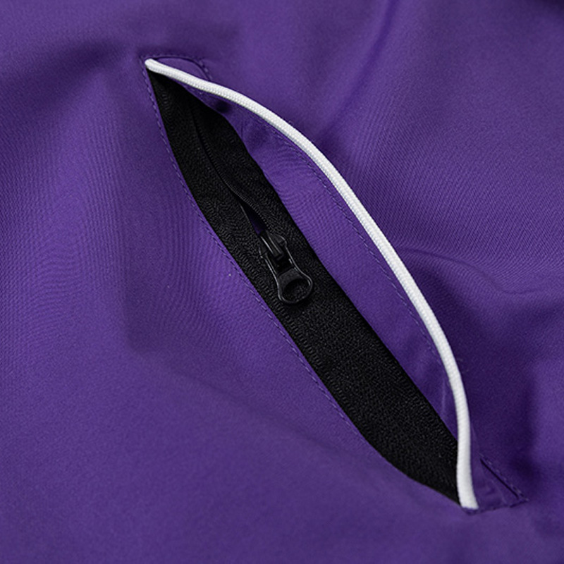 Purple Irregular Zipper Punching Suit For Men