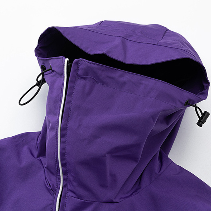 Purple Irregular Zipper Punching Suit For Men