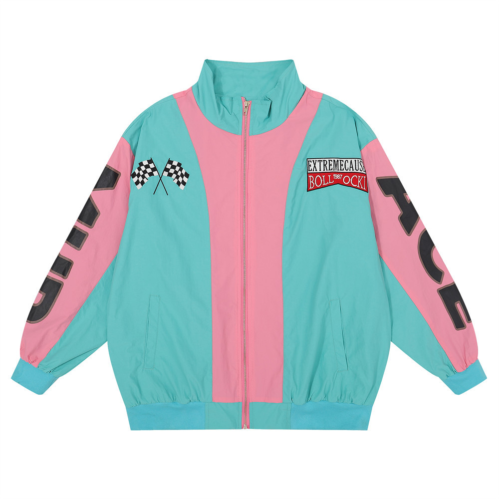 Color Blocking Patchwork Windproof Jacket
