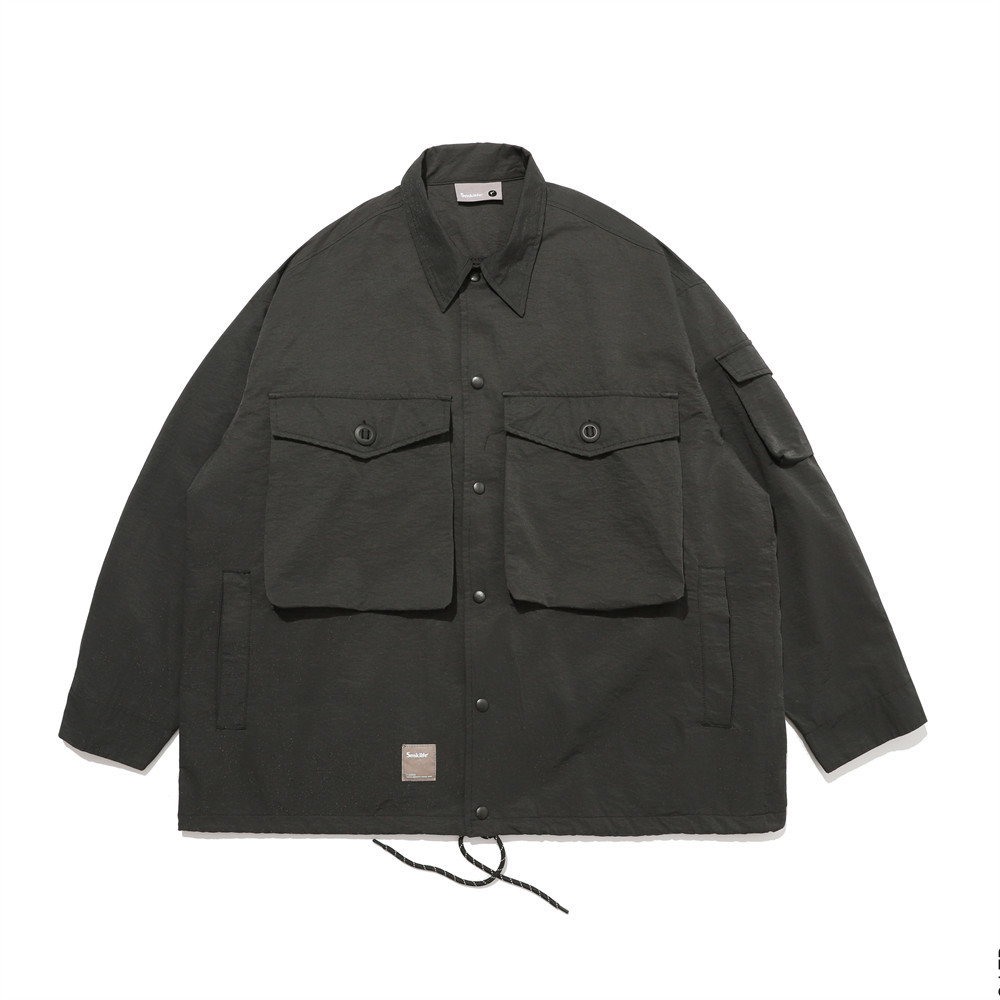 Street Outdoor Function Wind Multi-Pocket Workwear Thin Jacket