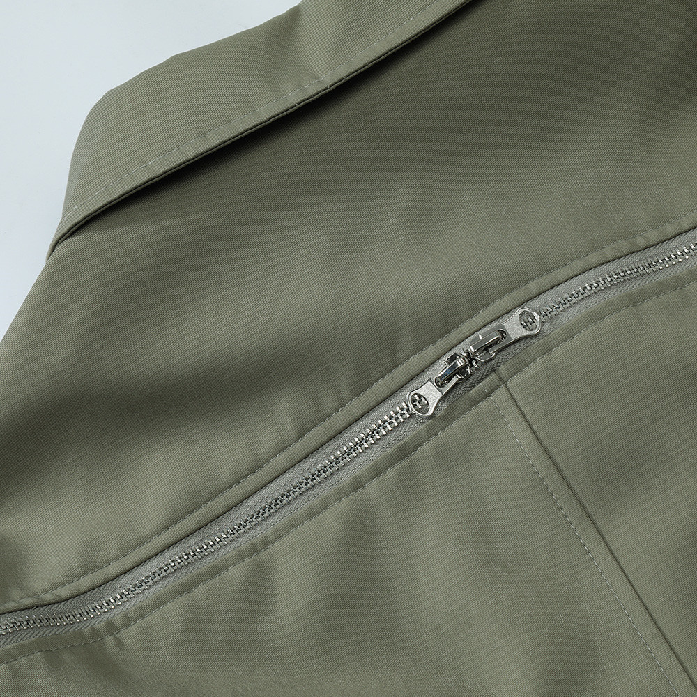 Work Style Models Trendy Design Sense Zipper Splicing Jacket