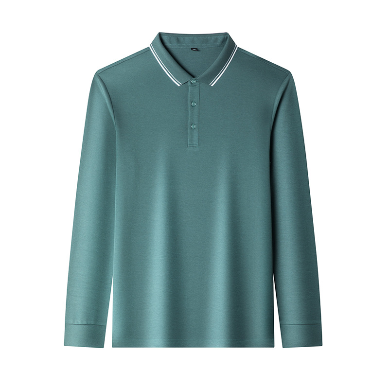 Lapel Collar Home Simple Casual Long Sleeve Polo Shirt