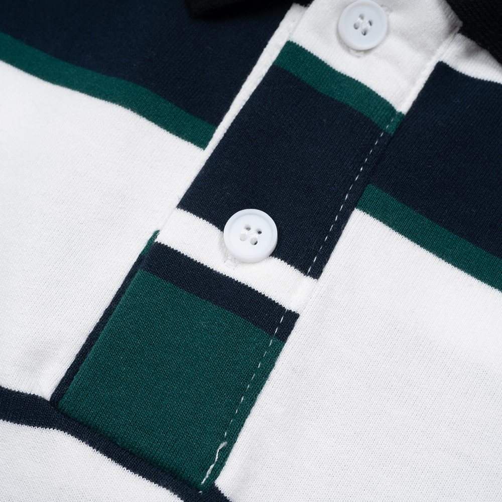 Loose Jacquard Color Blocking Lapel Short-Sleeved T-Shirt