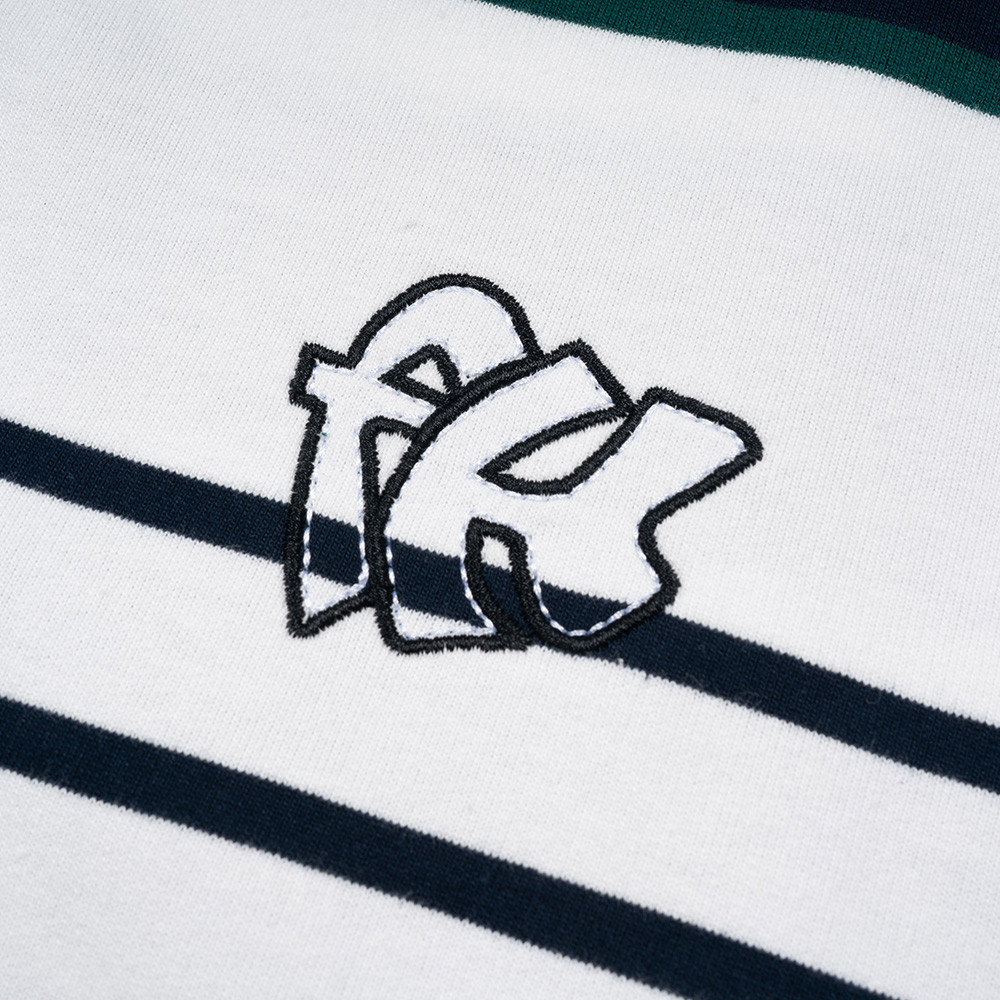 Loose Jacquard Color Blocking Lapel Short-Sleeved T-Shirt