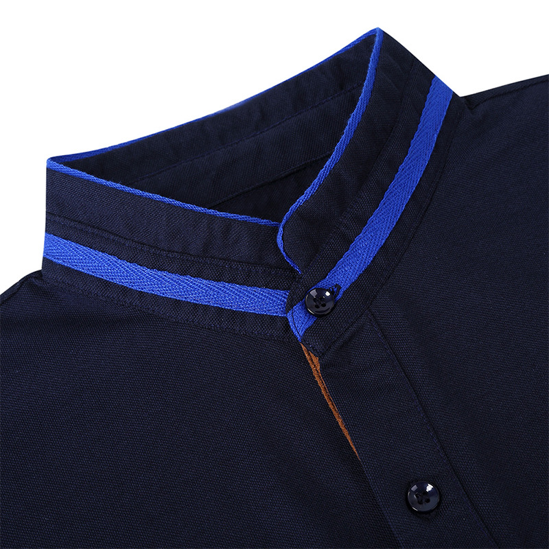 Men'S Long Sleeve Golf Lapel High-End Polo Shirt