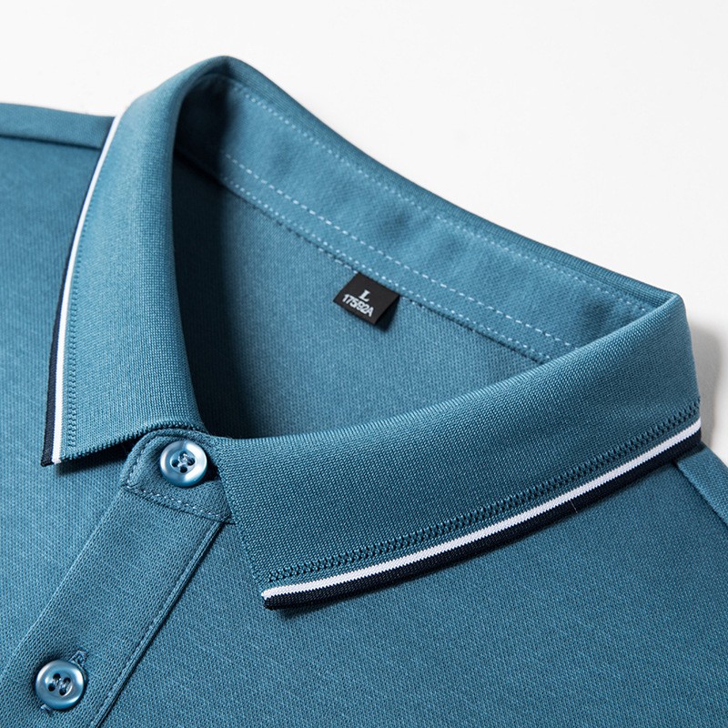 Solid Loose Casual Bottoming Shirt Business Polo Shirt