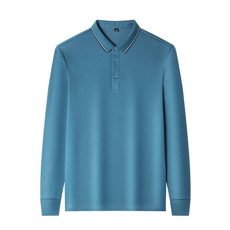 Solid Loose Casual Bottoming Shirt Business Polo Shirt
