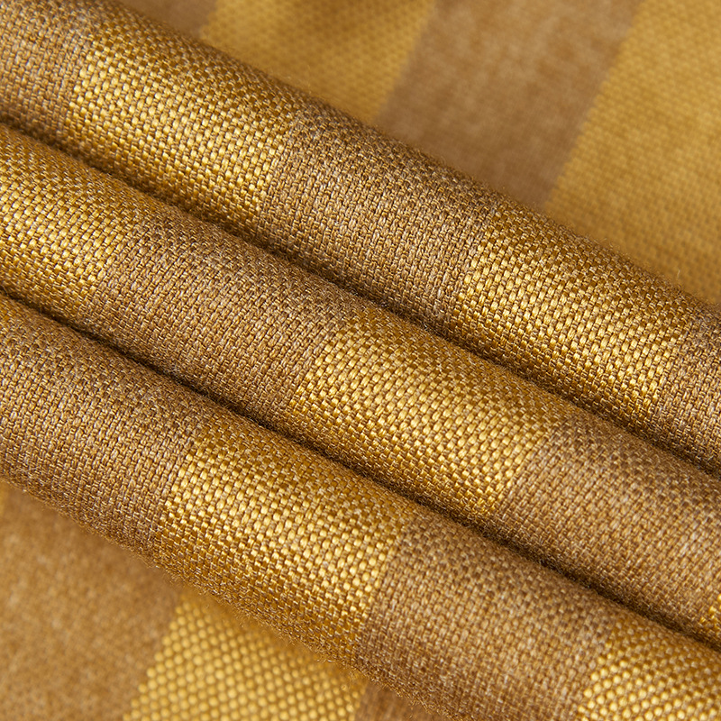 Men Striped Double-Breasted Korean Casual Gold Suit