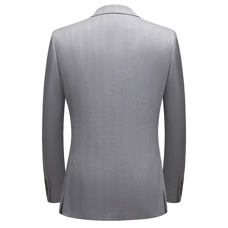 New Men'S Korean Version Of Light Gray Casual Suit