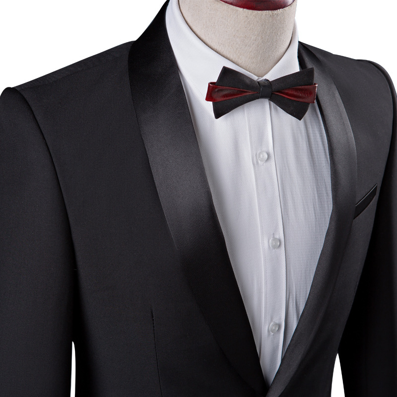 New Men'S Suit Suit Korean Version Of The Slim Black Suit