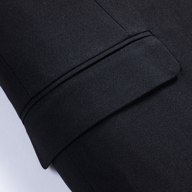 Single-Button Slit Slim-Fit Small Suit