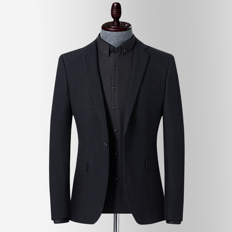 Single-Button Slit Slim-Fit Small Suit