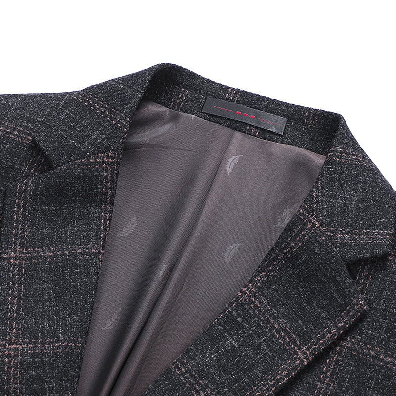 Slim Fit Plaid Small Suit Men'S Casual Suit
