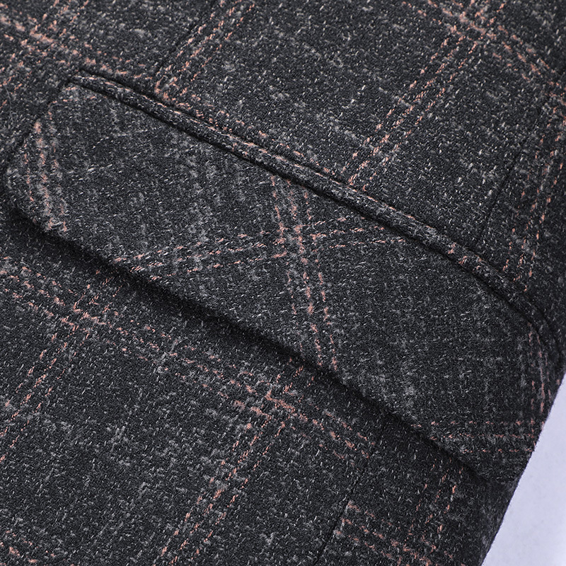 Slim Fit Plaid Small Suit Men'S Casual Suit