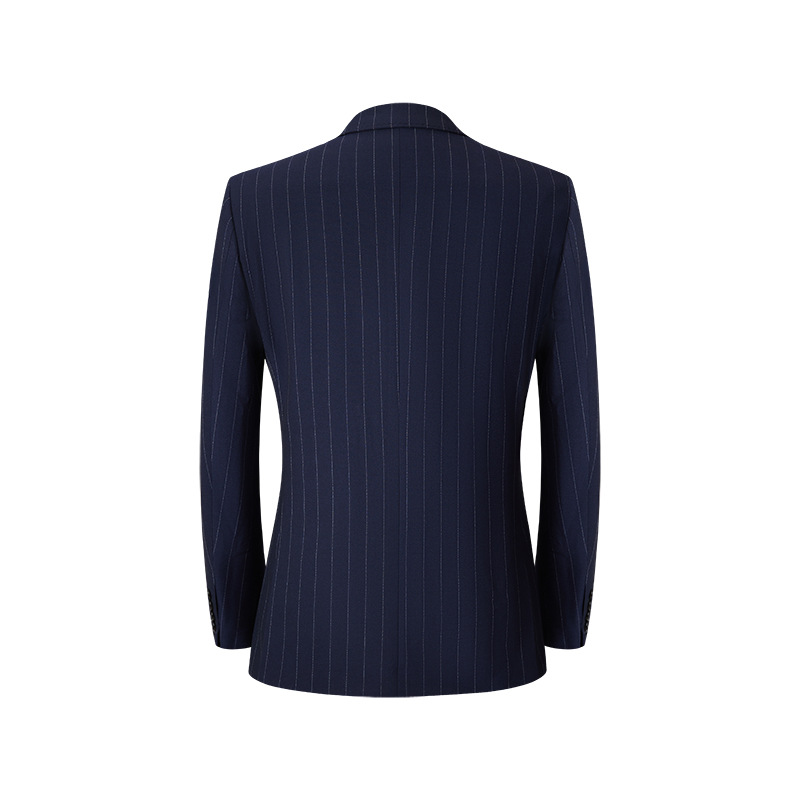 Stripes Bump Bolt Collar Men's Korean Version Of The Casual Double-Breasted Suit