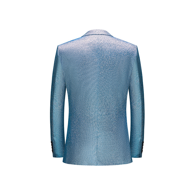 Men's Suit Korean Version Of The Blue Stage Suit Two-Piece