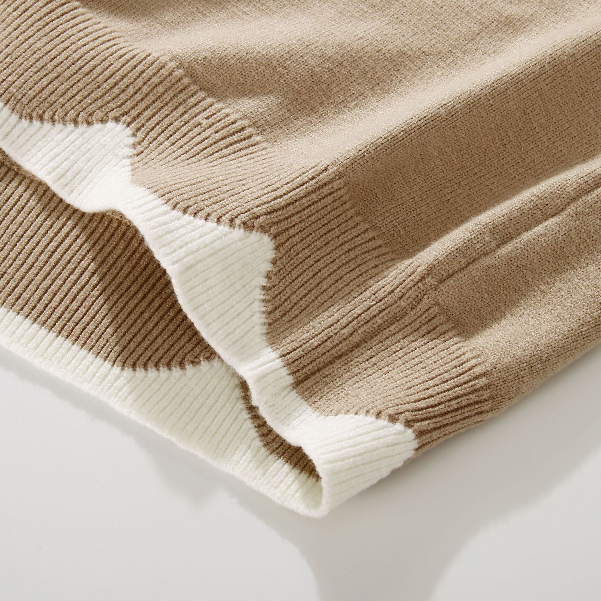 Letter Embossed Drop Shoulder Sweater
