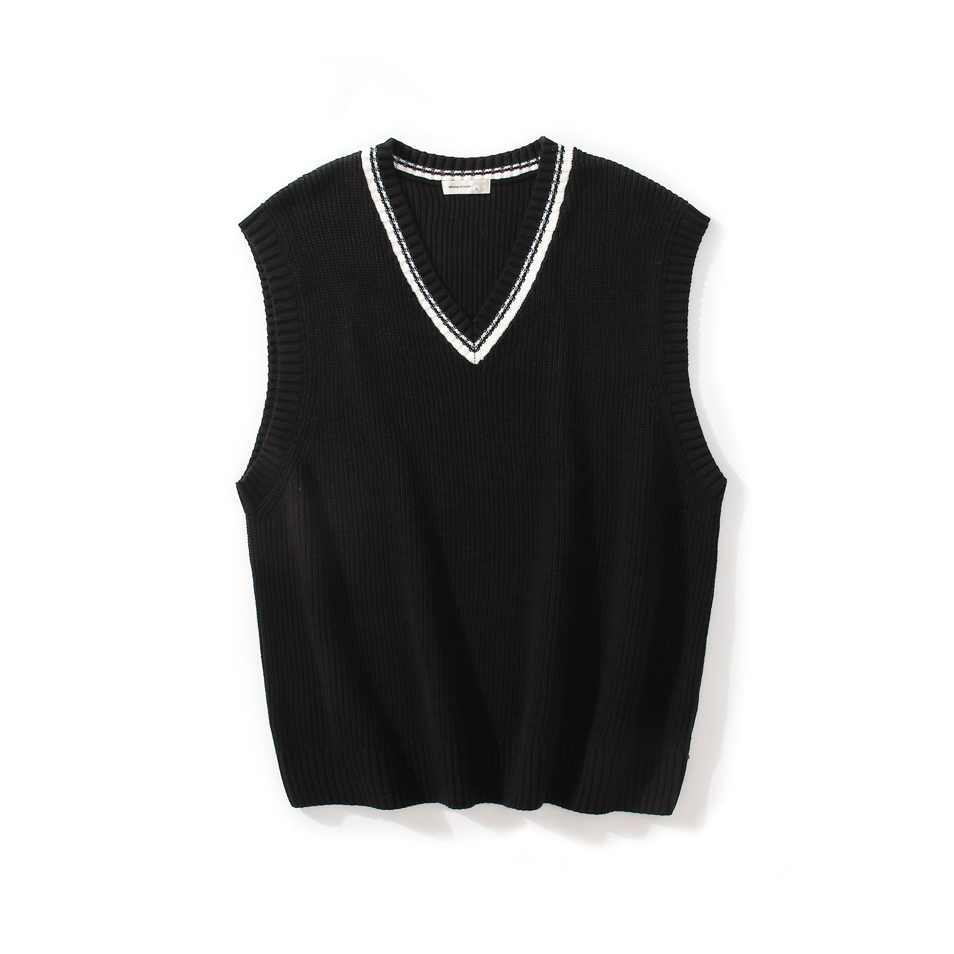 Simple Micro Wide Casual Sweater Vest