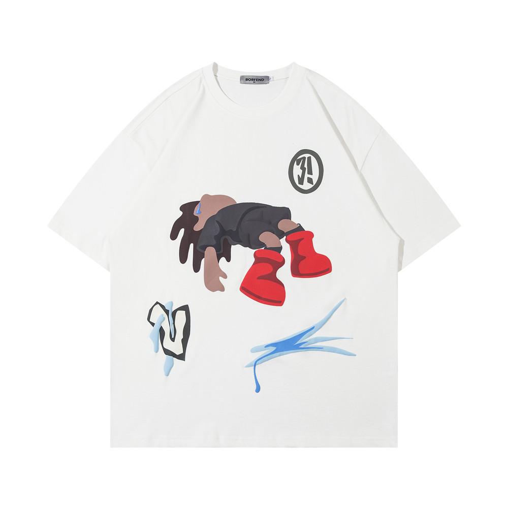 Anime Cartoon Print Short-Sleeved T-Shirt