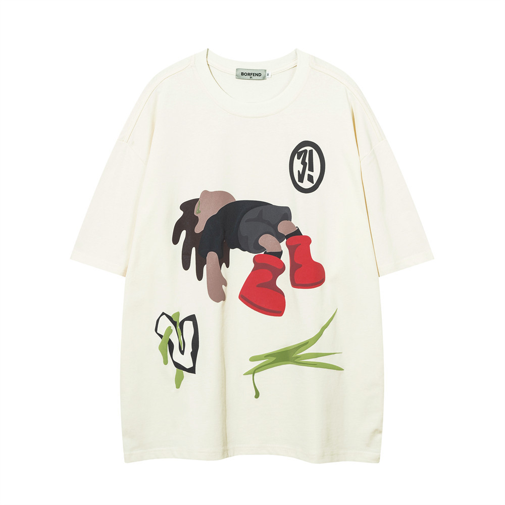 Anime Cartoon Print Short-Sleeved T-Shirt
