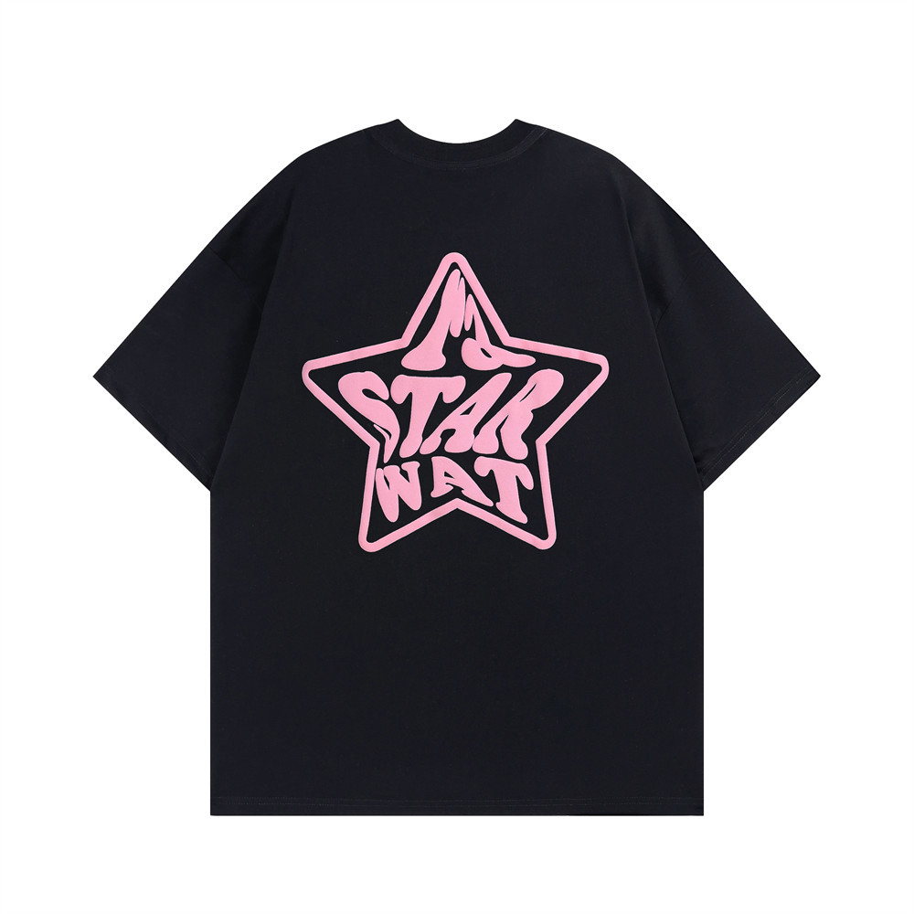 Cartoon Devil Flocked Embroidered Short-Sleeved T-Shirt