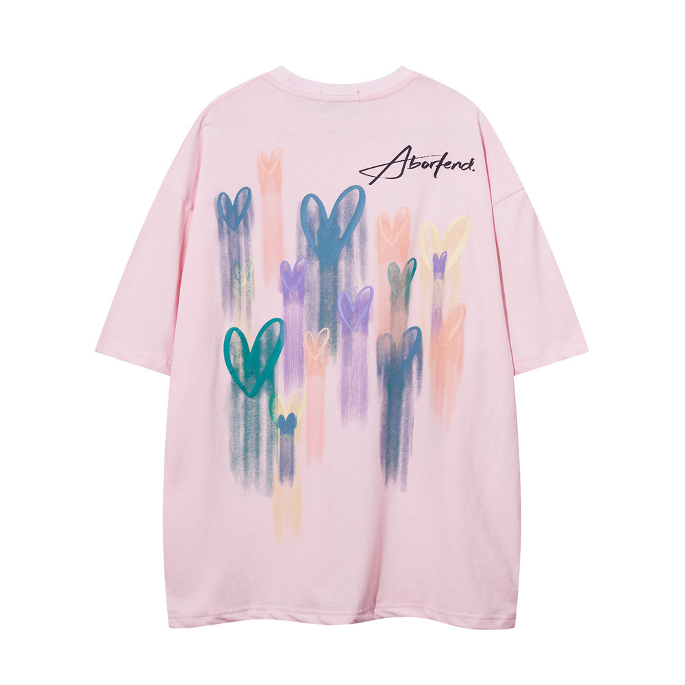 Creative Love Print Short-Sleeved T-Shirt