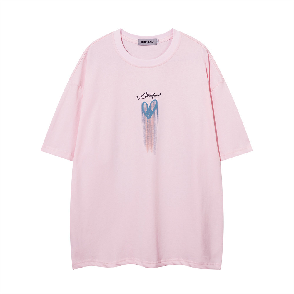 Creative Love Print Short-Sleeved T-Shirt