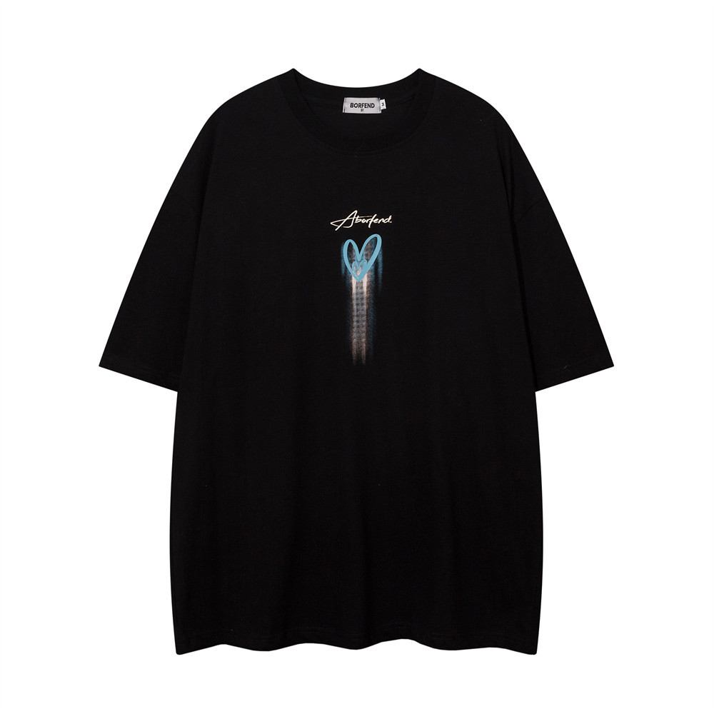 Creative Love Print Short-Sleeved T-Shirt