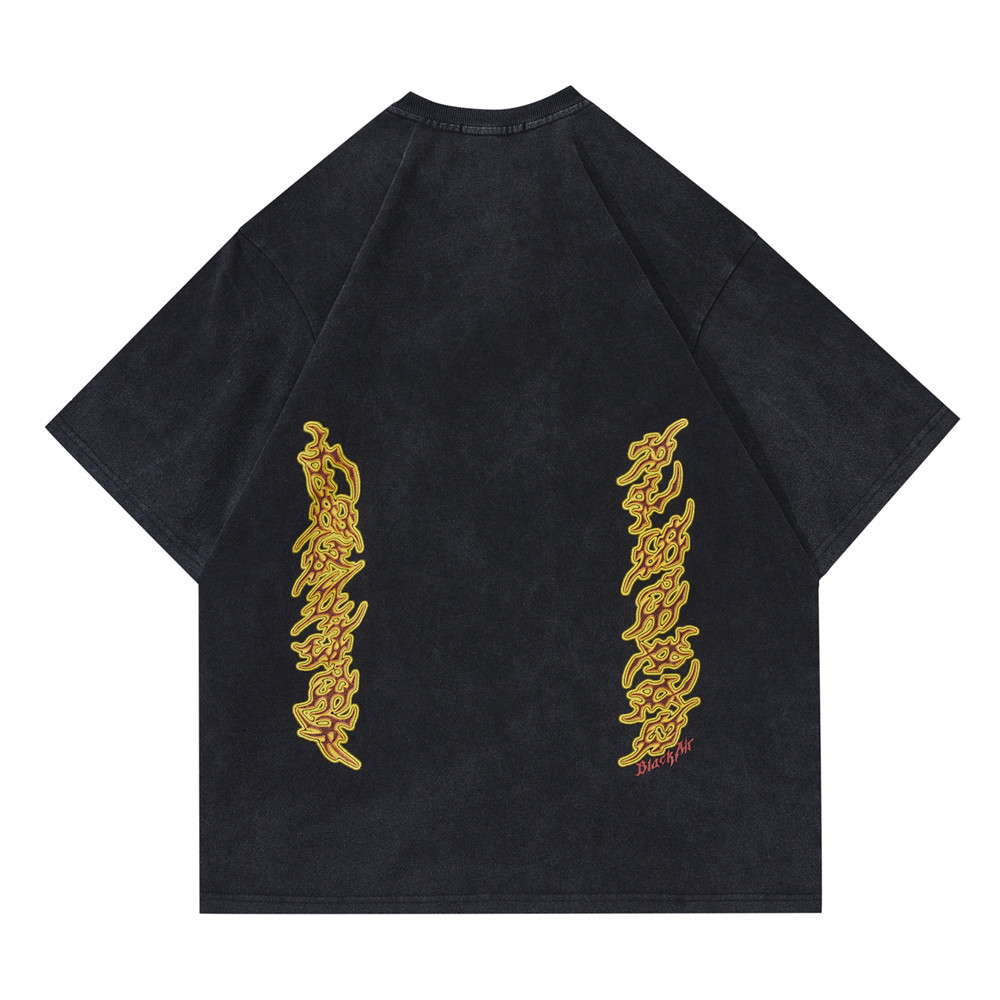 Dart Metallic Print Short-Sleeved T-Shirt