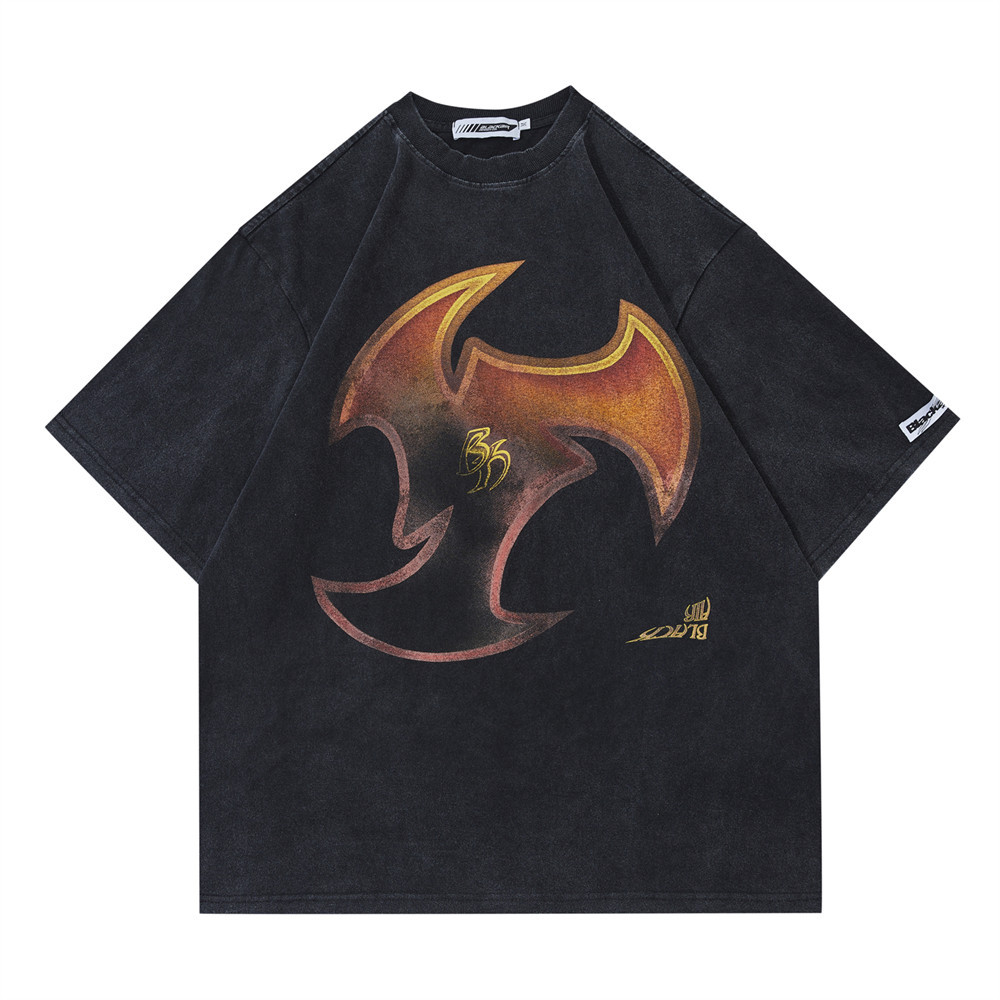 Dart Metallic Print Short-Sleeved T-Shirt