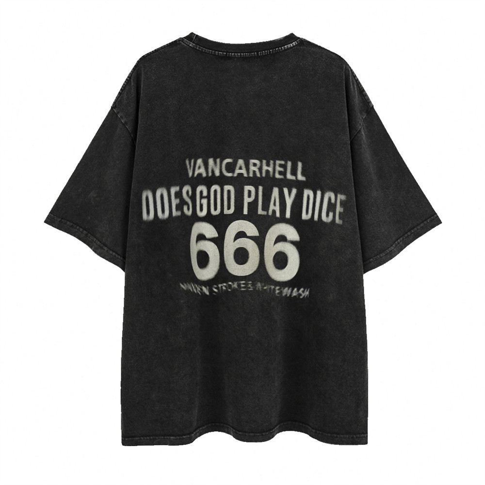Loose Cotton Washed And Worn Five-Part Sleeve T-Shirt