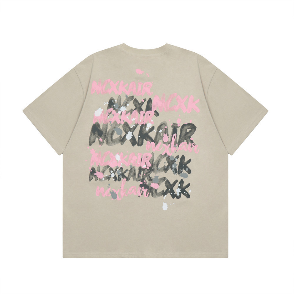Letter Printing Cotton T-Shirt