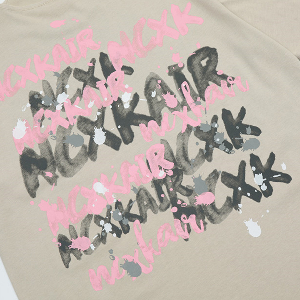 Letter Printing Cotton T-Shirt