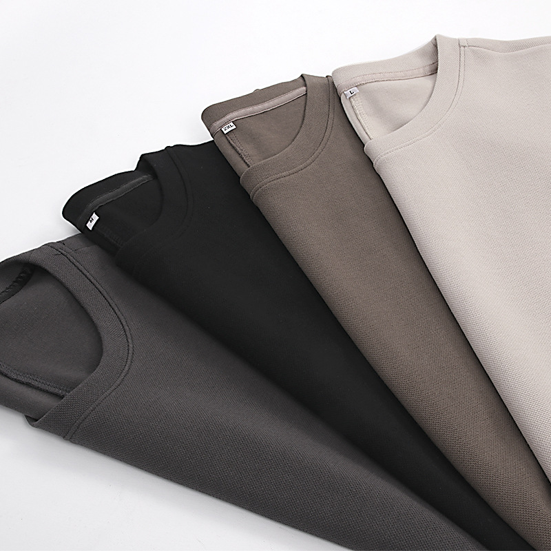 Oversized Men'S Loose-Fitting Drop-Shoulder Air Cotton T-Shirt
